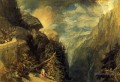 La bataille de Fort Rock Val d’Aoste Piémont paysage Turner
